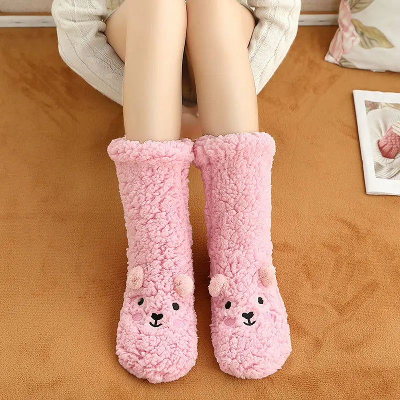 Thickened Fuzzy Bear Socks