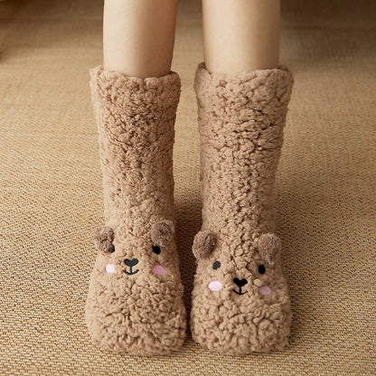 Thickened Fuzzy Bear Socks